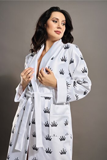 Nuşa Long Shawl Digital Printing Curl Men And Bathrobe