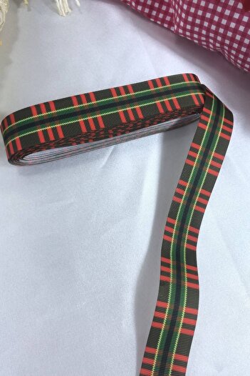 Hobigram New Year 2026 Gift Packaging Ribbon Green Red Striped – New Year Ornament, Stylish Design – New Year