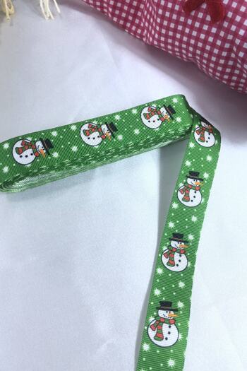 Hobigram 2026 Ornament Gift Packaging Ribbon Green Snowman – New Year Ornament, Stylish Design – New Year Ornament