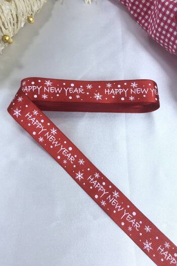 Hobigram 2026 Decoration Gift Packaging Ribbon Red Happy New Year Price Is for 1 Meter – New Year Ornament
