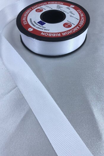 Hobigram Panglică Herringbone albă Prețul este pentru 1 metru – Panglică, Design elegant, Accesoriu pentru femei – Panglică – Kurd