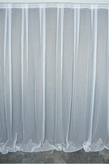 AKÇA TEKSTİL Snowdrop Model White Color Single Wing Ready Planted Pleated Background Curtain 300*260 Cm