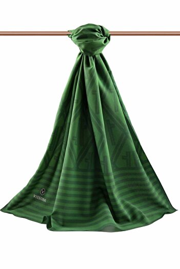 Vissona Women's Luxury Medina Silk Shawl Emerald Green