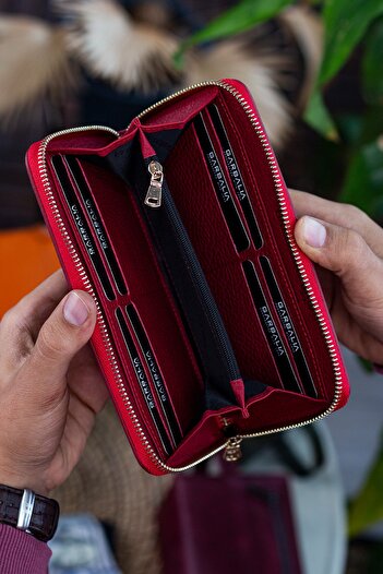 Vianel New York Garbalia Eliza Genuine Leather Red Women's Wallet