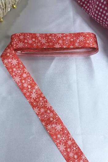 Hobigram New Year 2026 Gift Packaging Ribbon Red Snowflake – New Year Ornament, Stylish Design – New Year Ornament