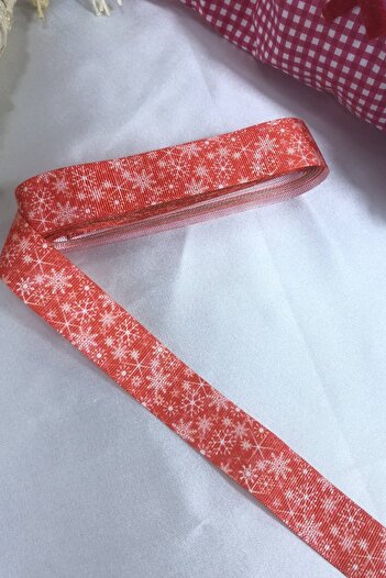 Hobigram New Year 2026 Gift Packaging Ribbon Red Snowflake – New Year Ornament, Stylish Design – New Year Ornament