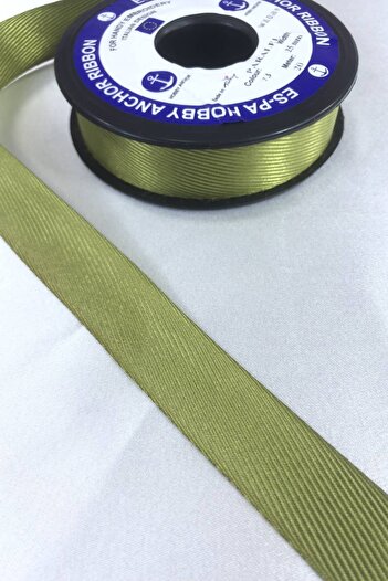 Hobigram Oil Green Herringbone Ribbon Price Is for 1 Meter – Ribbon, Stylish Design, Women's Accessory – Ribbon