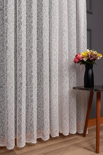 ERNGlobal 2022 Season Don't Want Iron Knitted Sand Snowflake Patterned Tulle Curtain 1x2 Sparse Pleated