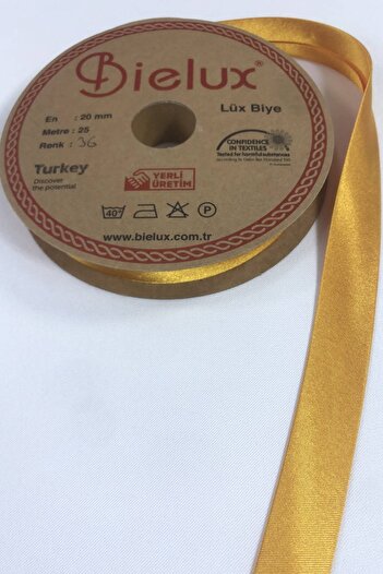 Hobigram Mustard Satin Piping Width 2 cm Length 1 Meter – Special Design, Accessory, Quality Production, Eye-Catching Style – K