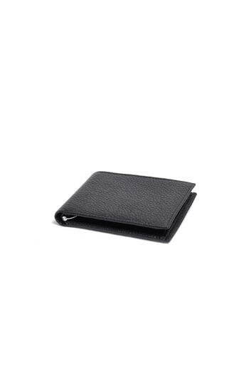Eminsa Men's Black Genuine Leather Wallet with Magnet Money Clip