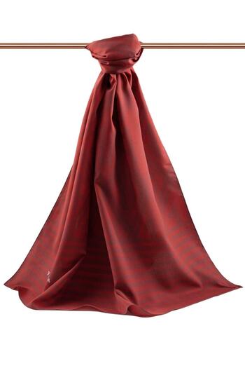 Vissona Women's Luxury Medina Silk Shawl Claret Red-1