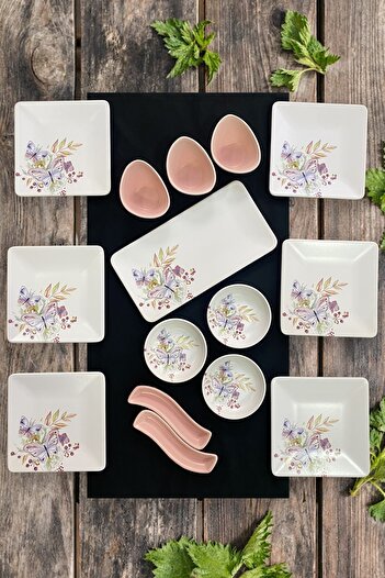 Keramika Bahar 15 Piece Breakfast Set for 6 People