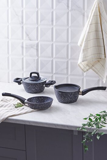 Karaca Bio Granite Blue Stone Mini 5 Piece Cookware Set