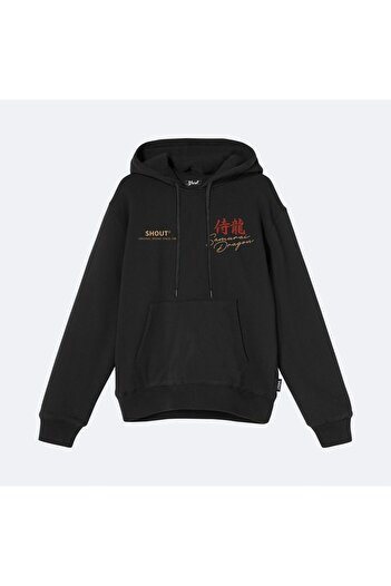 Shout Oversize Samurai Dragon Japanese Culture Unisex Hoodie