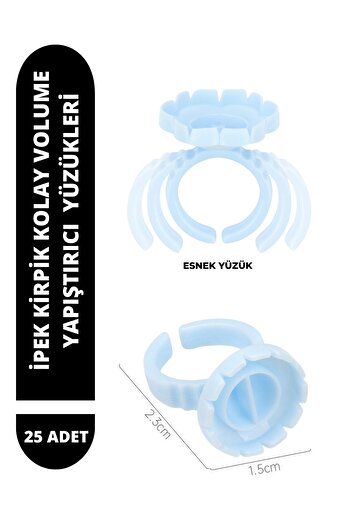 Magic Lash Ipek Kirpik Kolay Volume Yapıştırıcı Yüzükleri 25 li