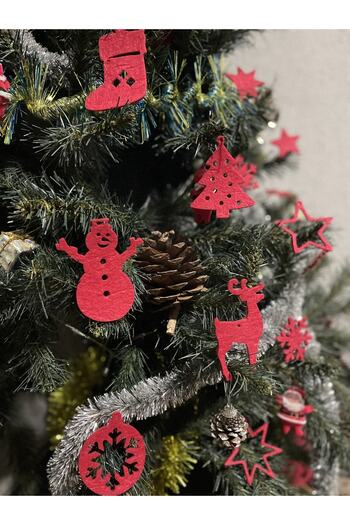 evdeucuz Christmas Tree Ornament 12 Pieces, Pine Tree Decorative Ornament