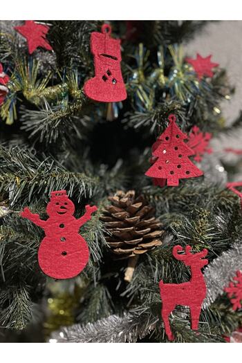 evdeucuz Christmas Tree Ornament 12 Pieces, Pine Tree Decorative Ornament