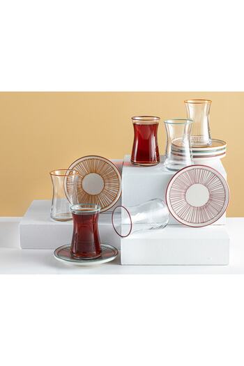 English Home Linette Porcelain 6-Piece Tea Set 160 ml Colorful