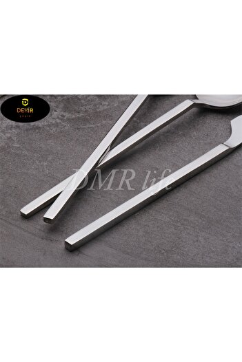 DMR LİFE Diamond Plain 48 Pieces 8 Person Fork Spoon Knife Set