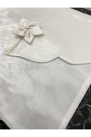 AYHANHOME Pearl Embroidered Monaray Shiny Satin Dowry Box Luxury Envelope Bundle