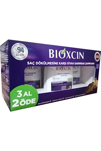 Bioxcin 3-Piece Black Shampoo Set with Garlic