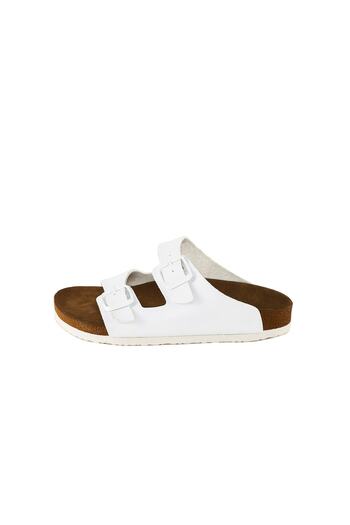 JustBow Λευκές παντόφλες Unisex