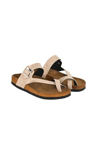 JustBow Μπεζ παντόφλες Unisex