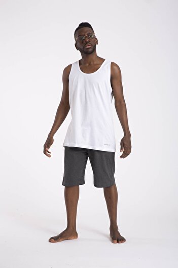 TAMPAP Men's Gray Capri Pocket Shorts