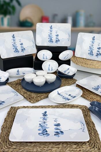 Keramika Blue Magic 22 Piece Siera Breakfast Set for 6 People