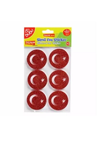 Bubu Bu-bu Eva Sticker Glittered Turkish Flag Yvr Sts048