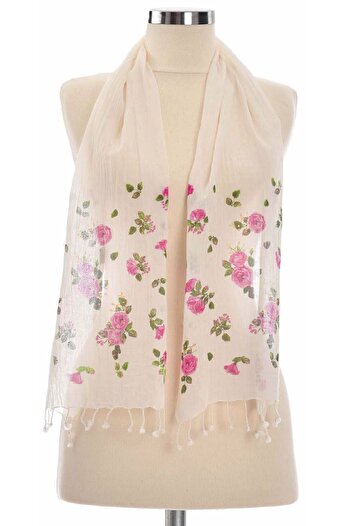 Dosimira Women's Rose Cotton Printed Scarf