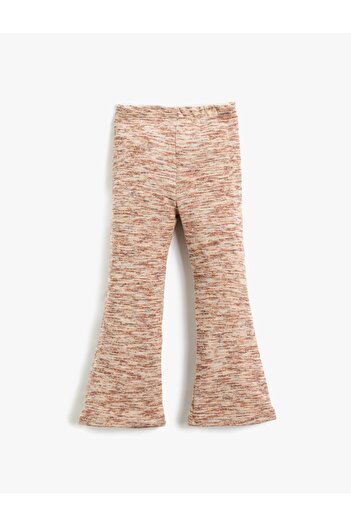 Koton Spanish Leg Knitted Trousers Leggings Soft Textured Elastic Waist