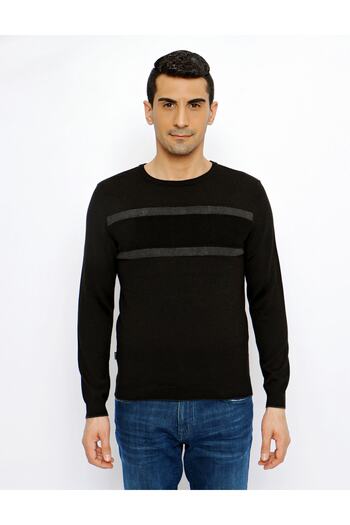 Pierre Cardin Crew Neck Block Colored Knitwear Sweater