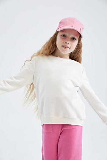 DeFacto Girl's Crew Neck Sweatshirt