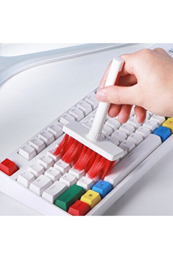 Buffer ® Multi-Purpose Red Precision Brush Head Computer Laptop Cleaning Brush