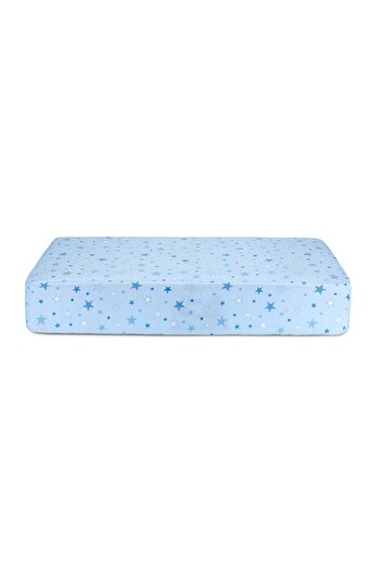 BabyMeva Βρεφικό σεντόνι Baby Meva Blue Star Fitted