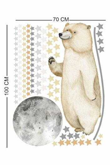Piksel Grafik White Bear Wall Sticker