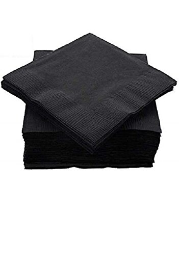ELGALA Napkin Black Color Paper Napkin 16 Pieces