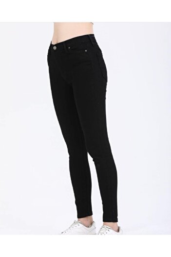 SHEVEGA Jet Black High Waist Skinny Leg Slimfit Skinny Jeans