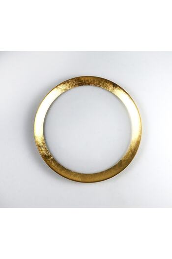 HERITAGE Gold Leaf Tape Glass Serving Plate 28 Cm