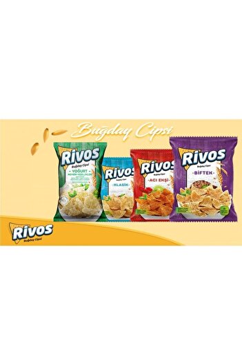 Haşiroğlu Rivos Wheat Chips 4 Pack Legendary Flavor