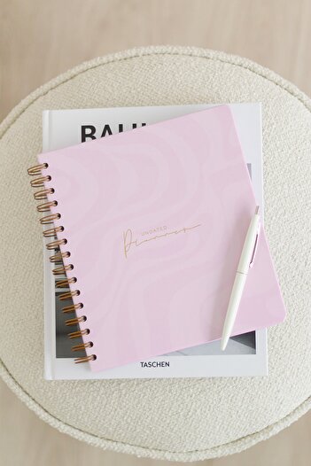 Matt Notebook Pink Timeless Planner Square Agenda