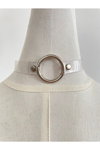 Planet Butik Transparent Choker Necklace - Round and Ring