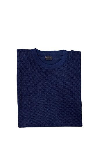 Sarar Πλεκτό πουλόβερ O Neck Blue Battal
