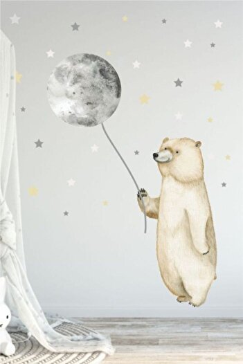 Piksel Grafik White Bear Wall Sticker