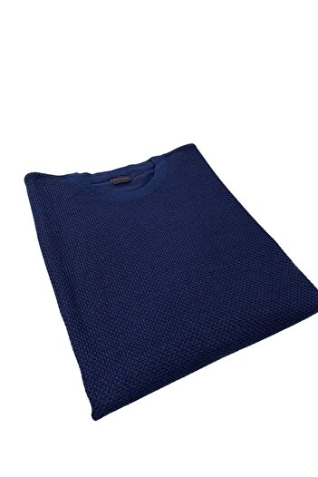 Sarar Πλεκτό πουλόβερ O Neck Blue Battal