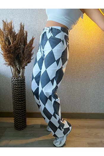 MET AND MARCH Baklava Pattern Jean Trousers