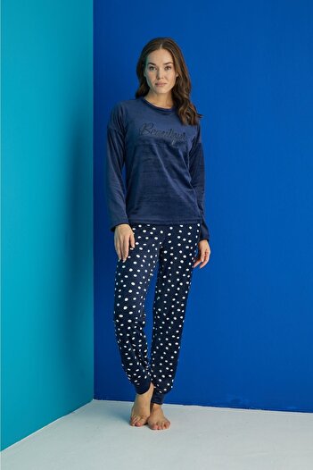 Mihra Aw23 13301-19 Kadın Fransız Kadife 2 Li Takım