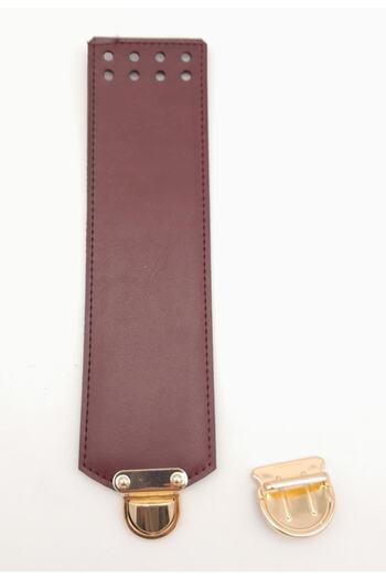 angel çanta aksesuar Burgundy Color Faux Leather 25X6 cm Bag Cover