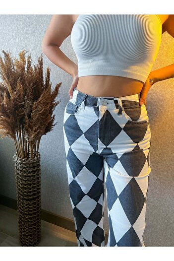 MET AND MARCH Baklava Pattern Jean Trousers